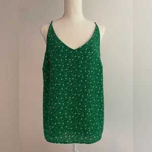 Banana Republic Kelly Green Floral Blouse